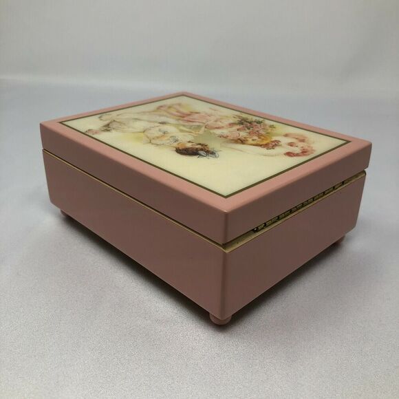 Hamilton Maud Humphrey Bogart Playing Bridesmaid Music Box Blush Pink Trinket - Picture 6 of 11